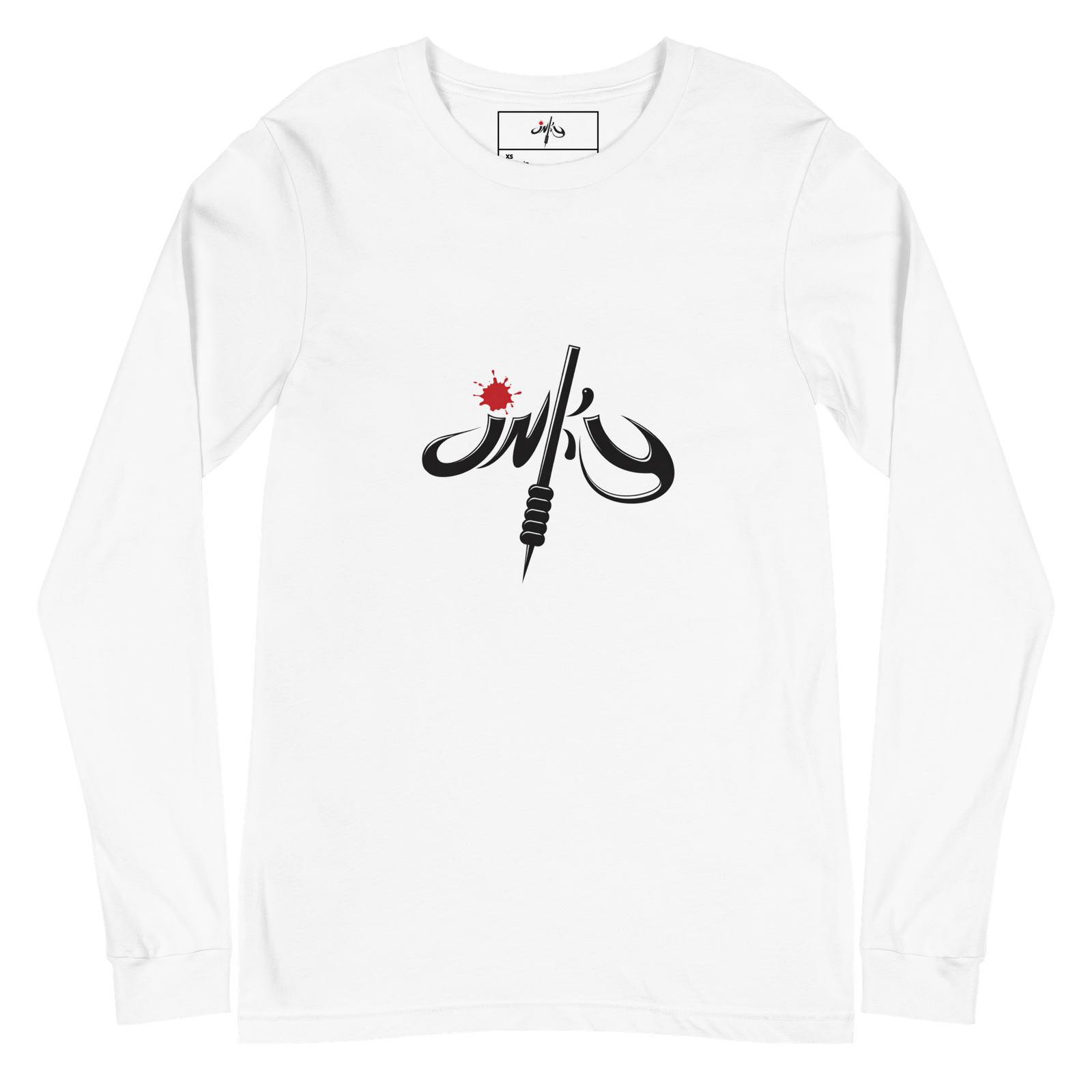 Inky Long Sleeve Tee White